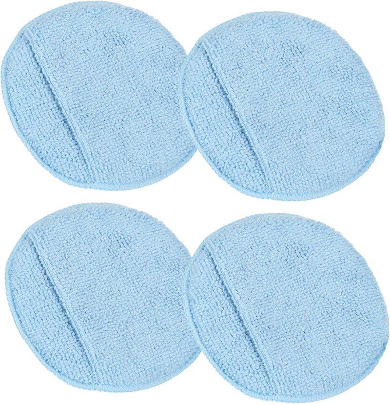 Microfiber Applicator Sponge - Leather Conditioner Applicator, Round Lint-Free Microfiber Applicator Pad for Home and Car Interiors - 4-Pack